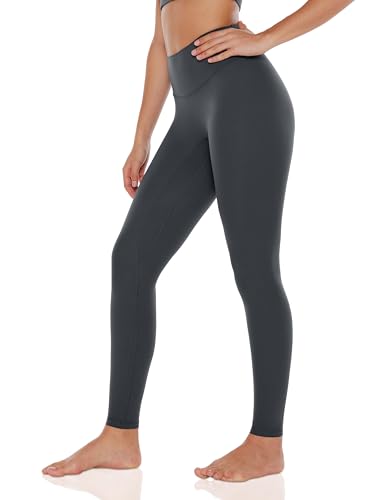 ENERBLOOM Workout Yoga Leggings for Women High Waisted Compression Pants 28'' Cream Feeling Tight No Front Seam Full Length X-Small