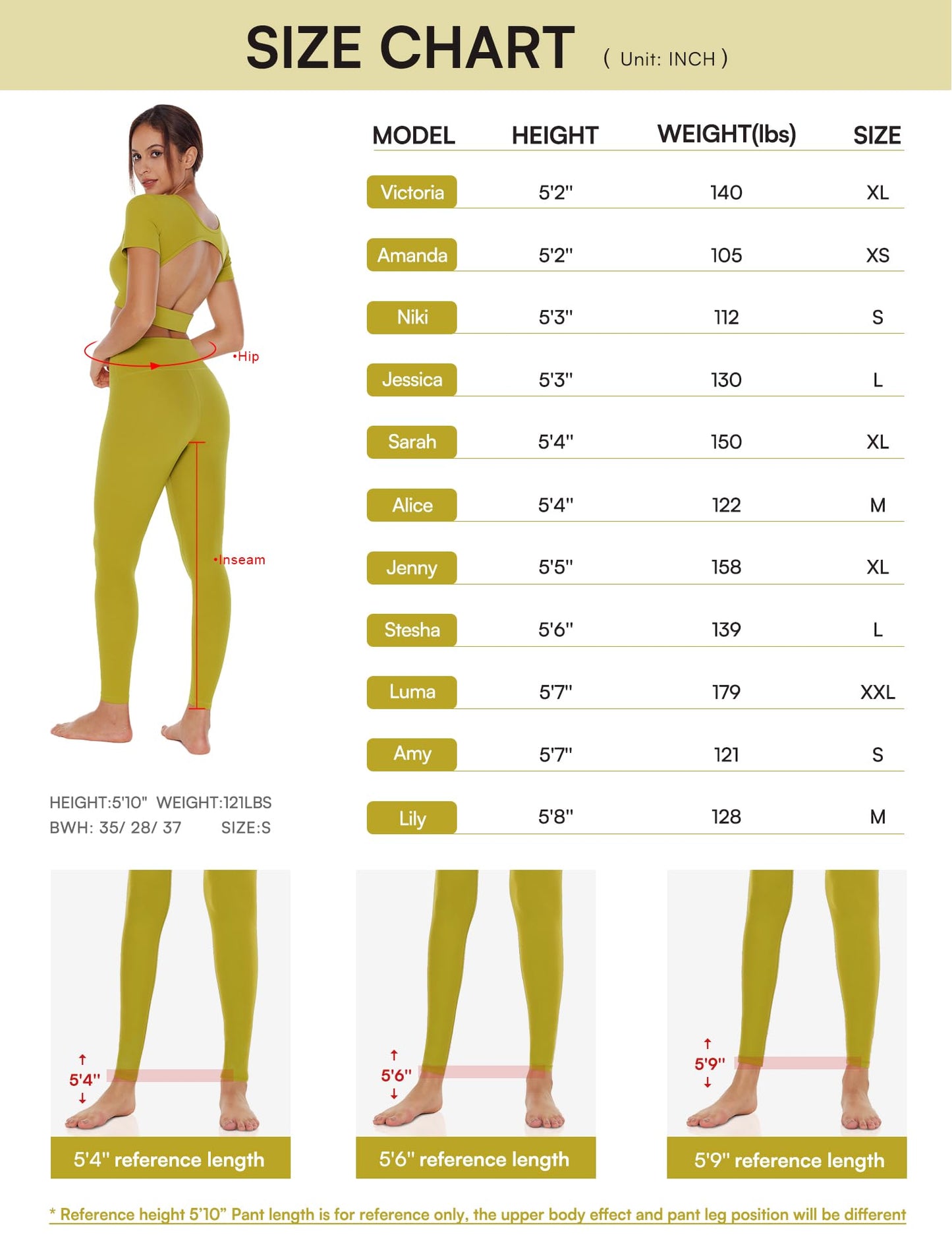 ENERBLOOM Workout Yoga Leggings for Women High Waisted Compression Pants 28'' Cream Feeling Tight No Front Seam Full Length X-Small