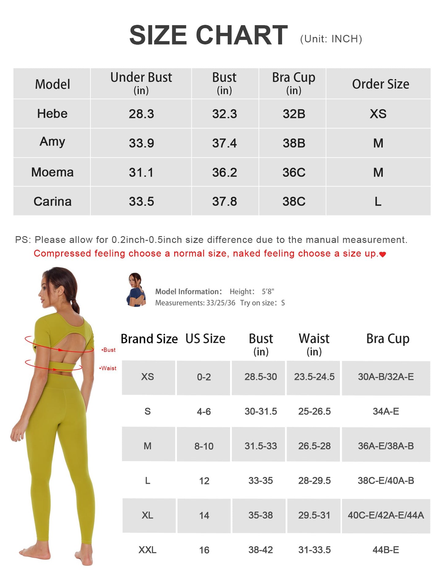 Women's Open Back Tee Workout Crop Top Yoga Built in Bra Light Compression Cream Feeling Crew Neck Gym T Shirts