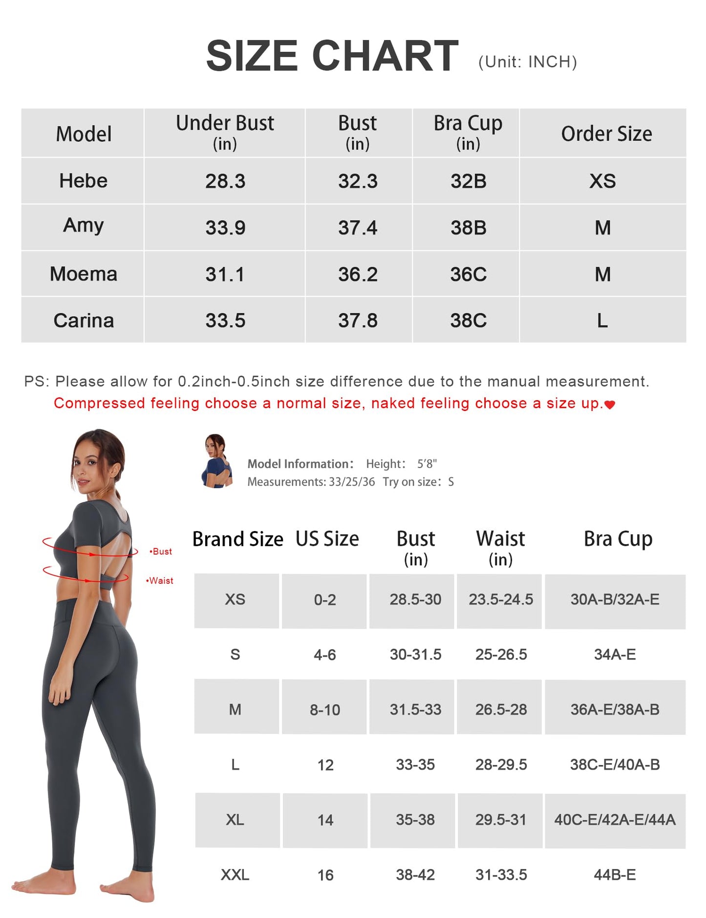 Women's Open Back Tee Workout Crop Top Yoga Built in Bra Light Compression Cream Feeling Crew Neck Gym T Shirts