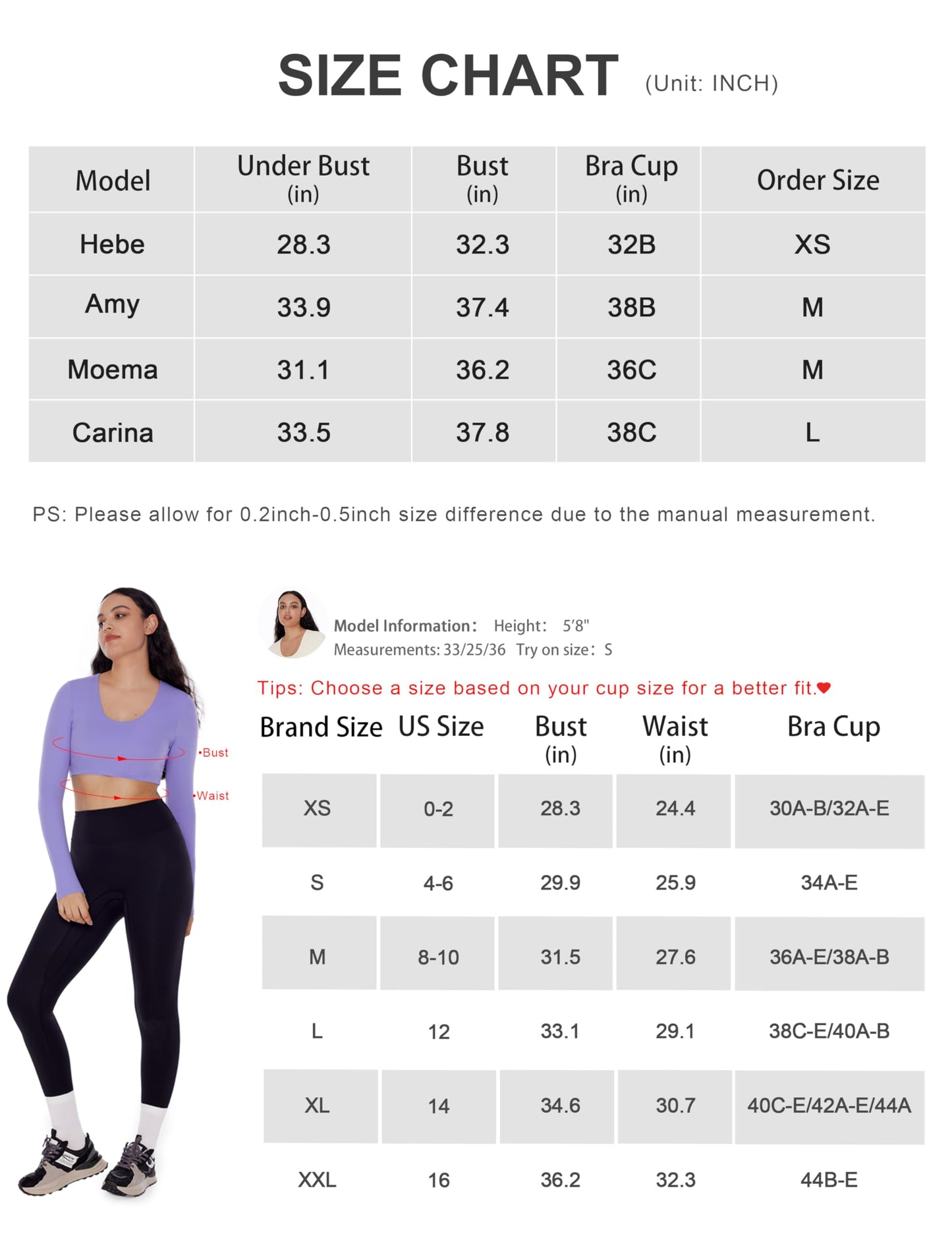 ENERBLOOM Long Sleeve Crop Tops for Women Workout Yoga Shirts Slim Fitted Cream Feeling U Neck Cropped Athletic Gym Tee Coffee Medium