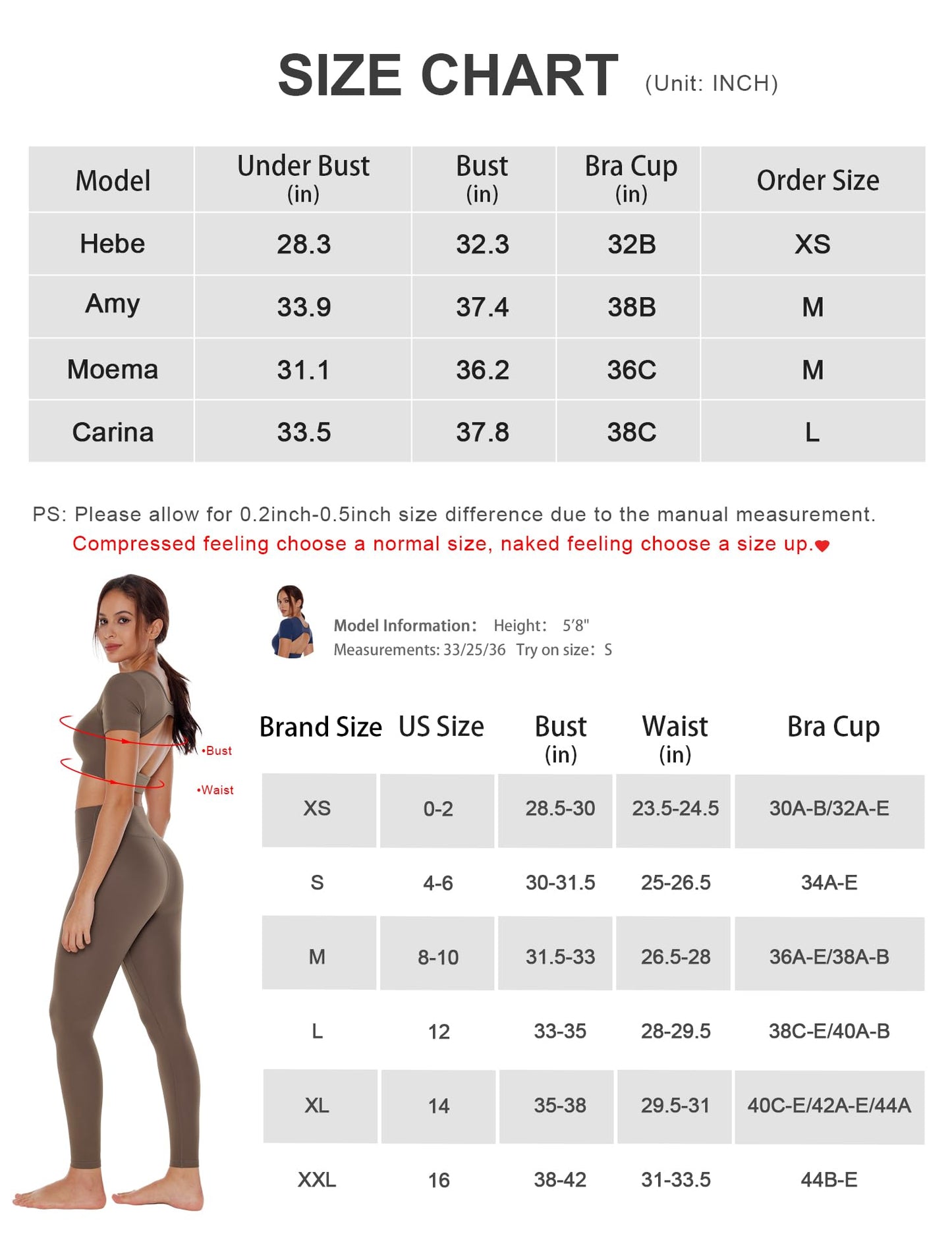 Women's Open Back Tee Workout Crop Top Yoga Built in Bra Light Compression Cream Feeling Crew Neck Gym T Shirts